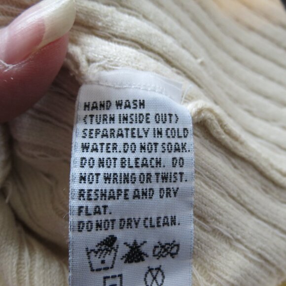 Marisa Christina Cream Sweater All Over Gold Sequins Long Sleeve Size Large - Picture 10 of 10